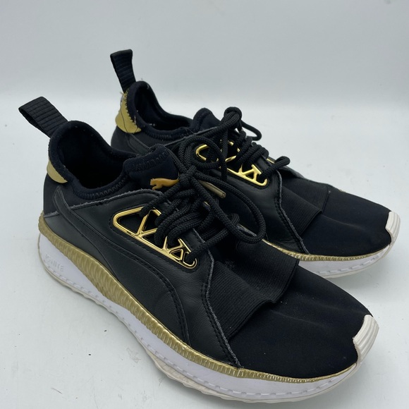 Puma Shoes - Puma Black and Gold Women's Athletic Sneakers